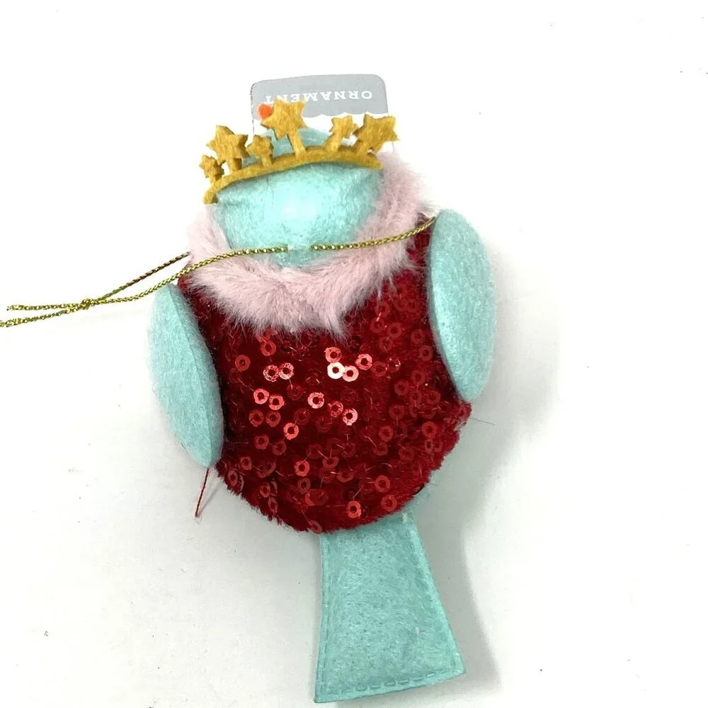 Christmas Fabric Festive Party Featherly Friends™ Tiara Ornament Wondershop™